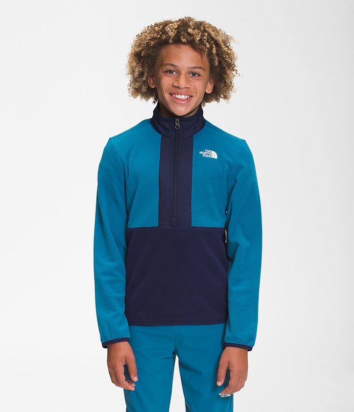 Casaca The North Face Niño Juventud Glacier ¼ Zip Azules - Peru 54196KUOA